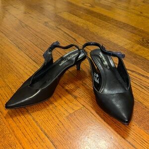 Christian Siriano Black Slingback Heels